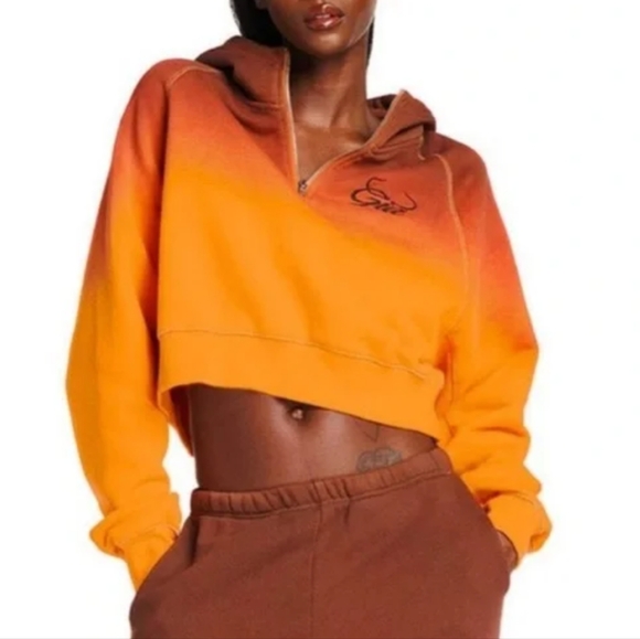 I.AM.GIA Tops - I.AM.GIA Ariana Ombre Hoodie Women S Orange Casual Retro 90s Y2K Boho Streetwear